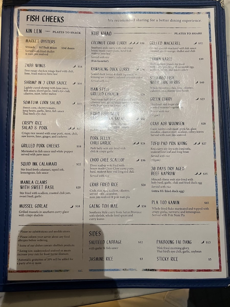 Fish Cheeks Menu - Image 5